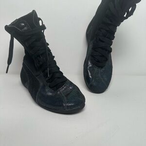 Rhianna x Puma Colab, Black iridescent Forest Fairy or Boxer Boots, 7.5 US